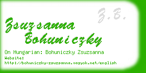 zsuzsanna bohuniczky business card